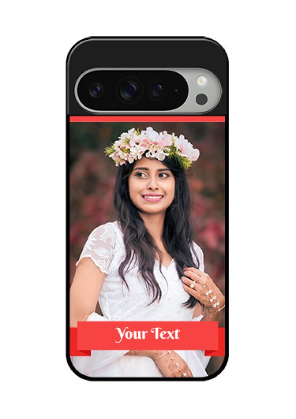 Google Pixel 9 Pro Xl Custom Glass Phone Case - Simple Red Color Design