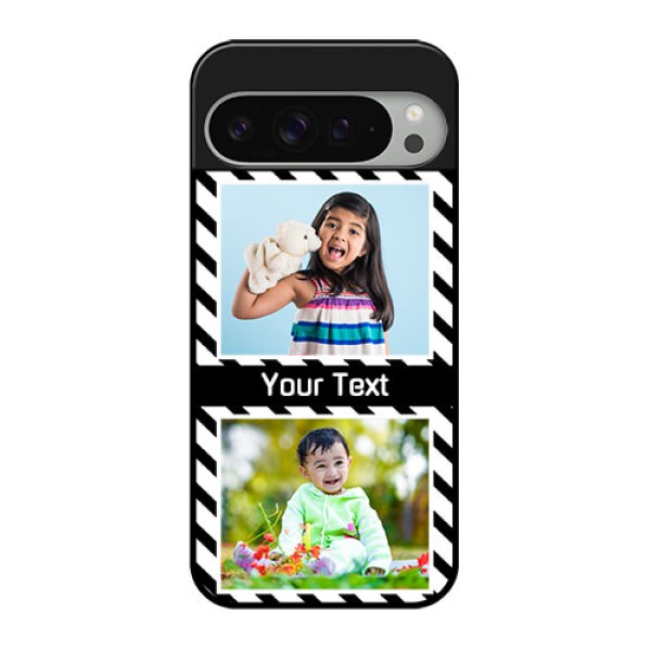 Google Pixel 9 Pro Xl Custom Glass Phone Case - Black And White Stripes Design