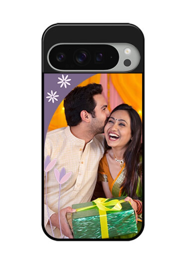 Google Pixel 9 Pro Xl Custom Glass Phone Case - Lavender Flowers Design