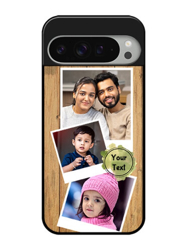 Custom Google Pixel 9 Pro Xl Custom Glass Phone Case - Wooden Texture Design