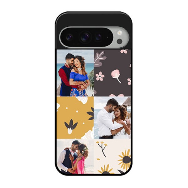 Google Pixel 9 Pro Xl Custom Glass Phone Case - 3 Images With Floral Design