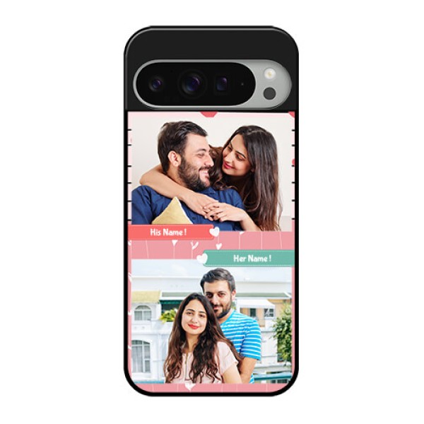Google Pixel 9 Pro Xl Custom Glass Phone Case - Photo With Heart Design