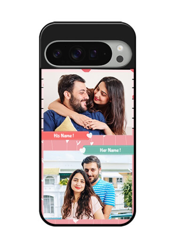 Google Pixel 9 Pro Xl Custom Glass Phone Case - Photo With Heart Design