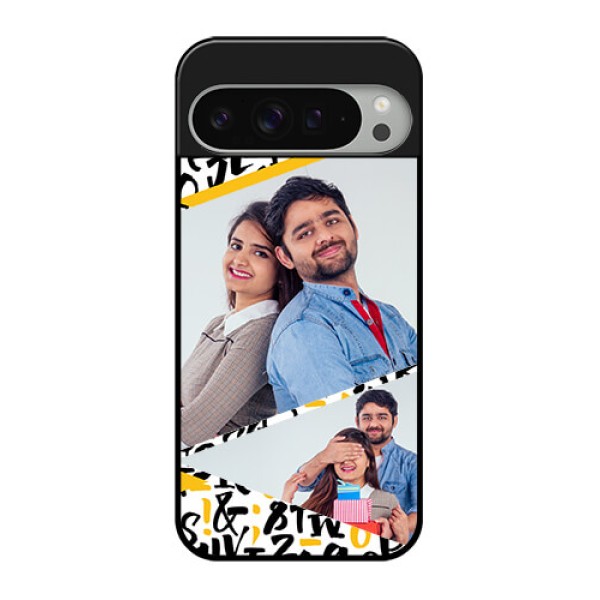 Google Pixel 9 Pro Xl Custom Glass Phone Case - Letters Pattern Design