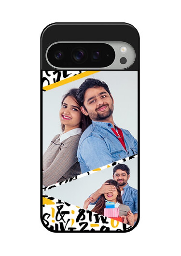 Google Pixel 9 Pro Xl Custom Glass Phone Case - Letters Pattern Design