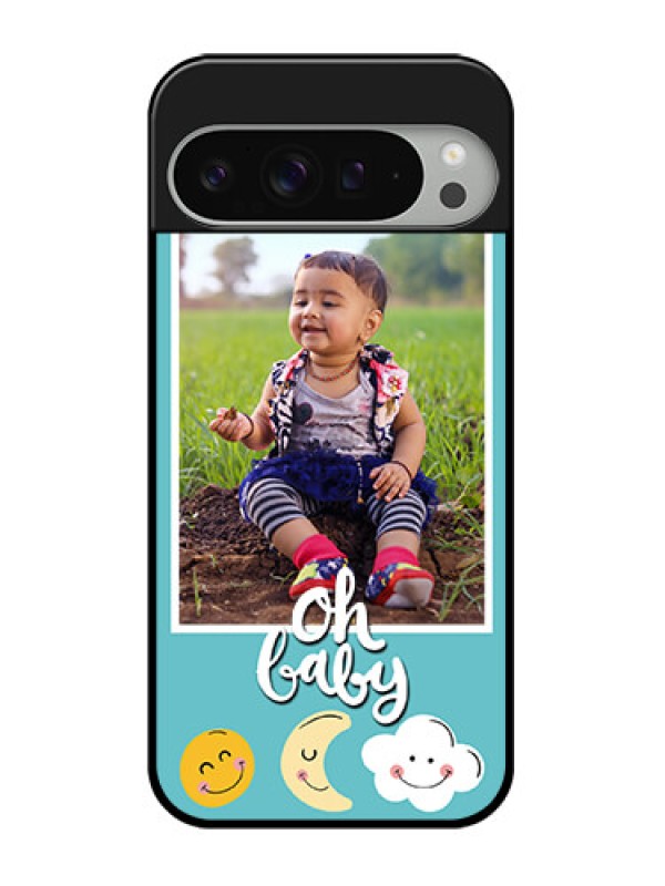 Custom Google Pixel 9 Pro Xl Custom Glass Phone Case - Smiley Kids Stars Design