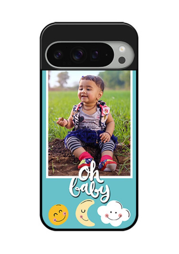 Google Pixel 9 Pro Xl Custom Glass Phone Case - Smiley Kids Stars Design