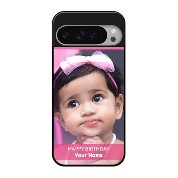 Google Pixel 9 Pro Xl Custom Glass Phone Case - With Birthday Line Art Design