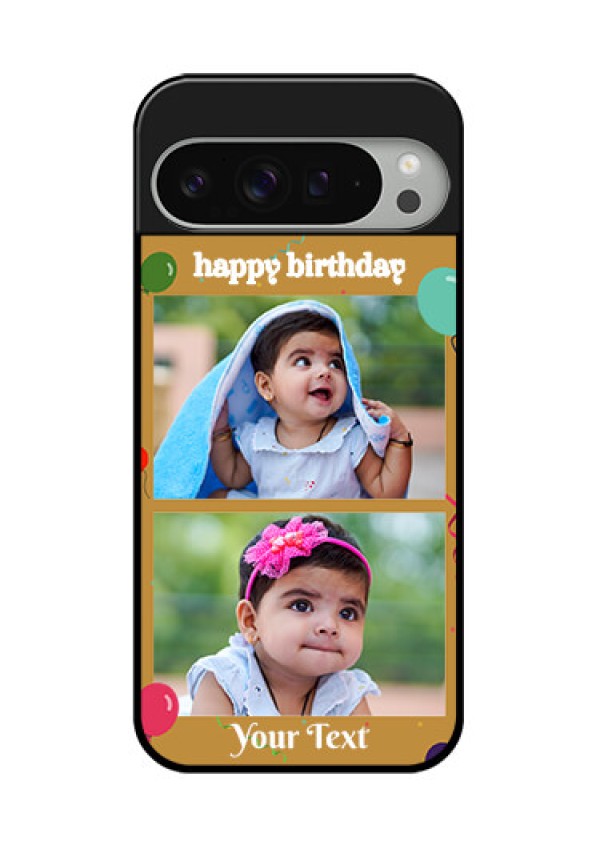Google Pixel 9 Pro Xl Custom Glass Phone Case - Image Holder With Birthday Celebrations Design