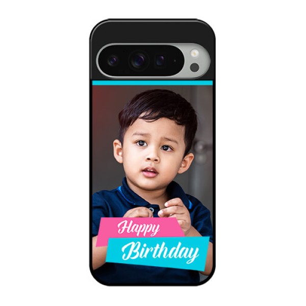 Google Pixel 9 Pro Xl Custom Glass Phone Case - Image Holder With 2 Color Design