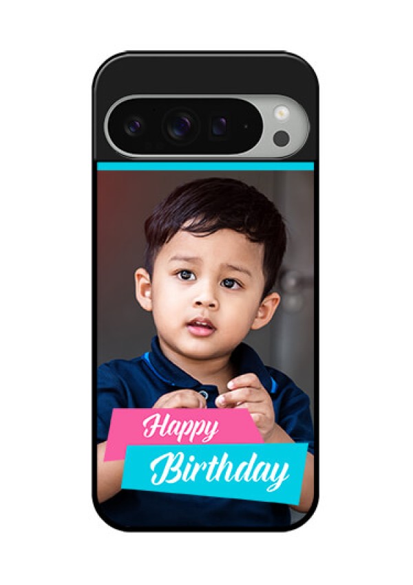 Google Pixel 9 Pro Xl Custom Glass Phone Case - Image Holder With 2 Color Design