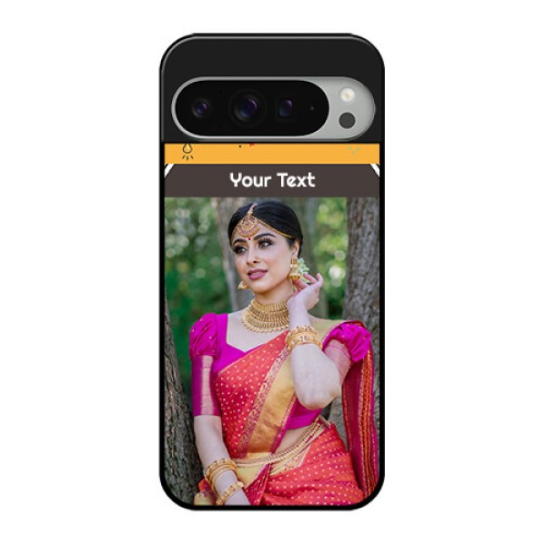 Google Pixel 9 Pro Xl Custom Glass Phone Case - With Family Picture And Icons