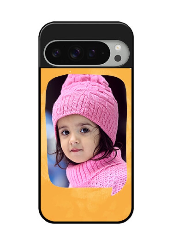 Google Pixel 9 Pro Xl Custom Glass Phone Case - Water Color Design With Bird Icons