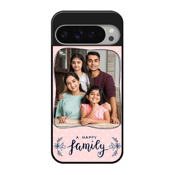 Google Pixel 9 Pro Xl Custom Glass Phone Case - Family With Dots Design