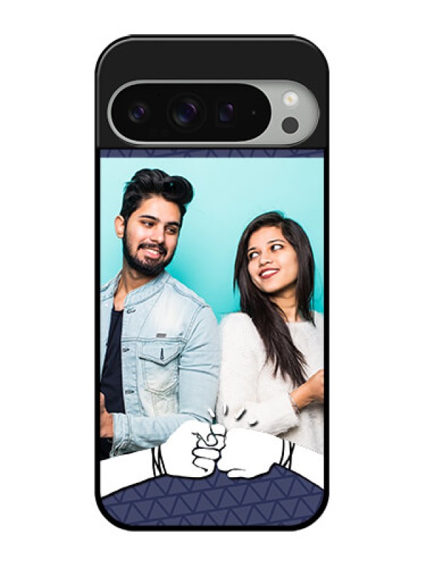 Custom Google Pixel 9 Pro Xl Custom Glass Phone Case - With Best Friends Design