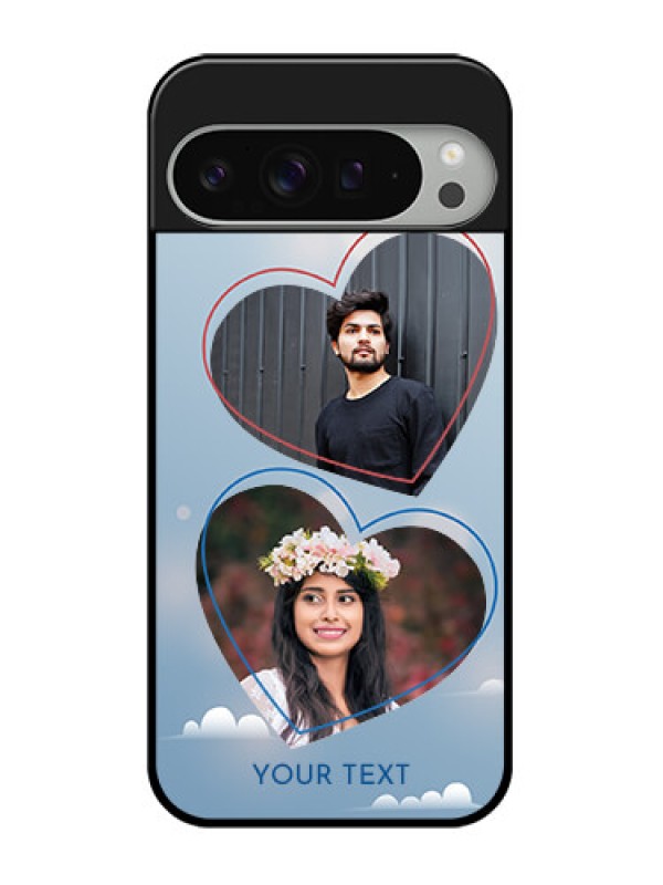 Custom Google Pixel 9 Pro Xl Custom Glass Phone Case - Blue Color Couple Design