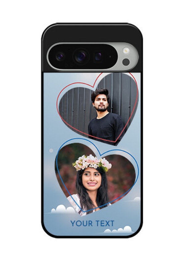 Google Pixel 9 Pro Xl Custom Glass Phone Case - Blue Color Couple Design