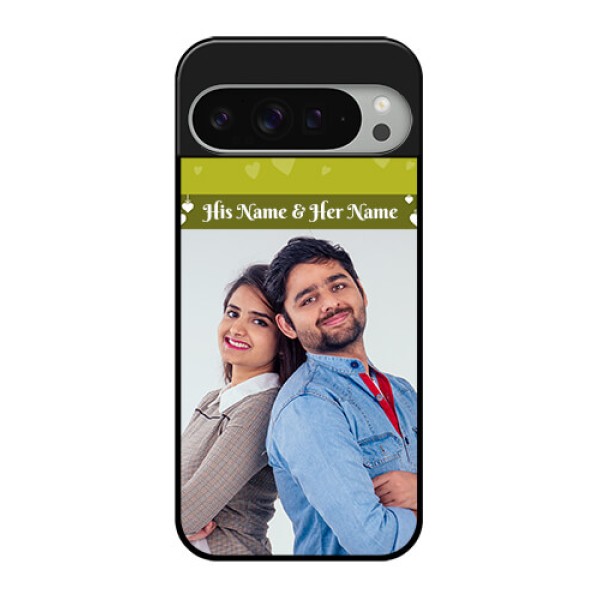 Google Pixel 9 Pro Xl Custom Glass Phone Case - You and Me Heart Design