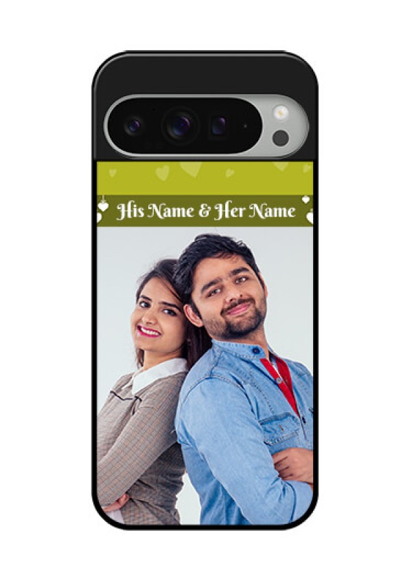 Google Pixel 9 Pro Xl Custom Glass Phone Case - You and Me Heart Design