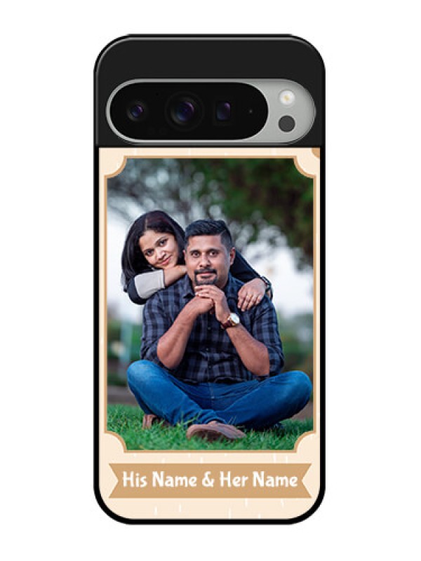 Custom Google Pixel 9 Pro Xl Custom Glass Phone Case - With Confetti Love Design