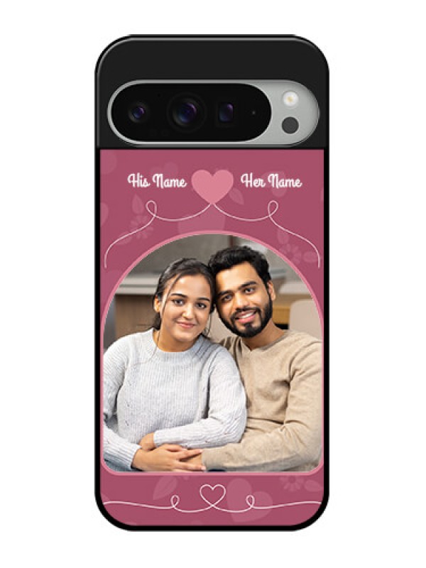 Custom Google Pixel 9 Pro Xl Custom Glass Phone Case - Love Floral Design