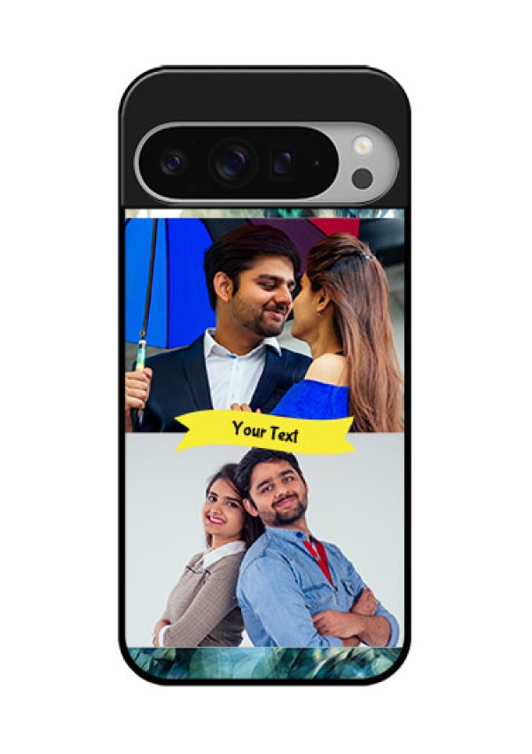 Google Pixel 9 Pro Xl Custom Glass Phone Case - Image With Boho Peacock Feather Design