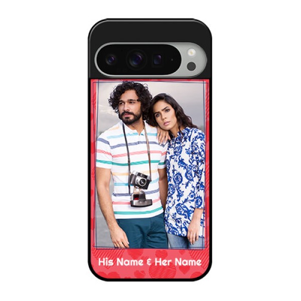 Google Pixel 9 Pro Xl Custom Glass Phone Case - With Red Heart Symbols Design