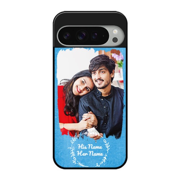 Google Pixel 9 Pro Xl Custom Glass Phone Case - Blue Color Vintage Design