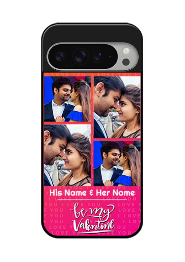 Google Pixel 9 Pro Xl Custom Glass Phone Case - I Love You Pink Design