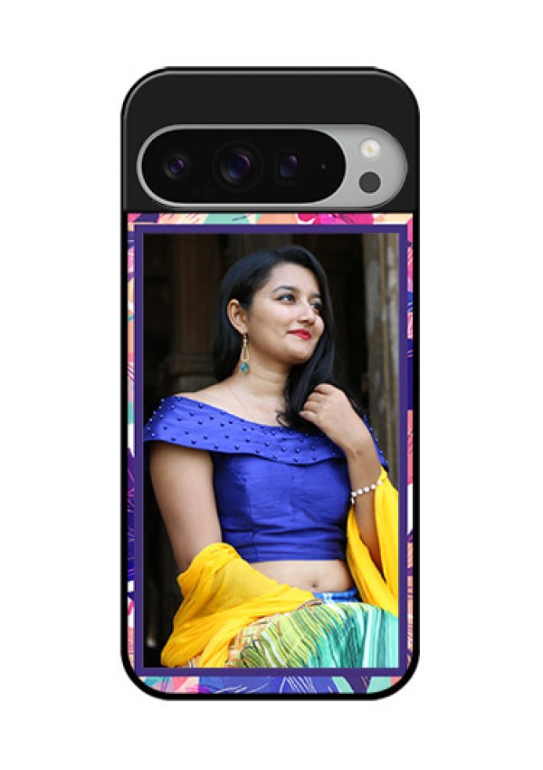 Google Pixel 9 Pro Xl Custom Glass Phone Case - Abstract Floral Design