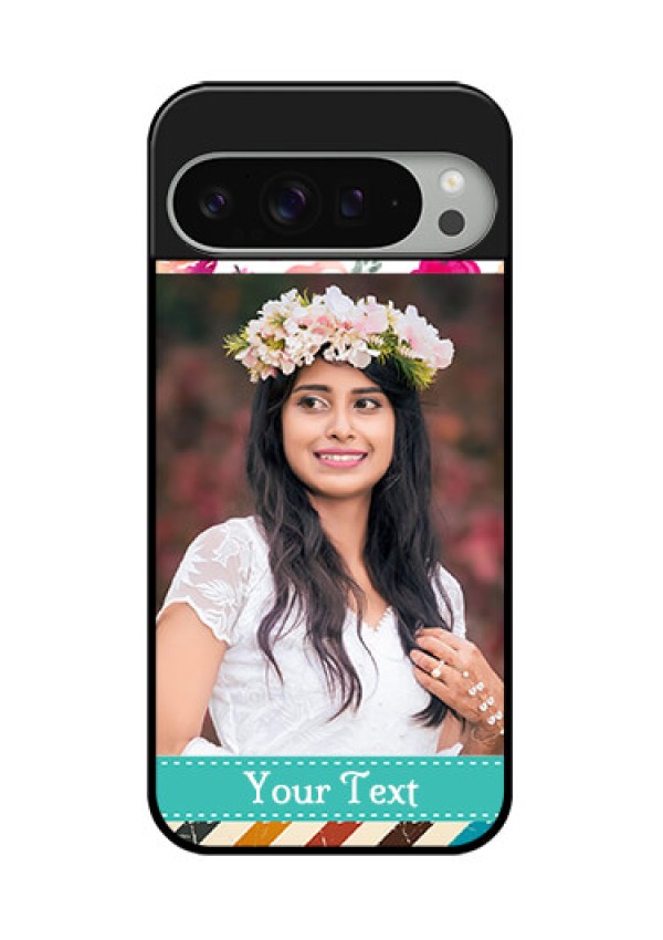 Google Pixel 9 Pro Xl Custom Glass Phone Case - Water Colors Floral Design