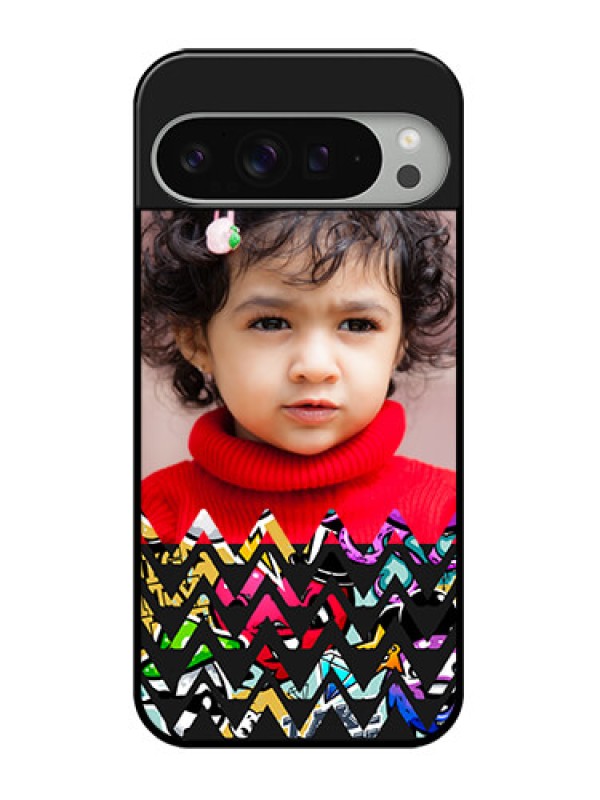 Custom Google Pixel 9 Pro Xl Custom Glass Phone Case - Neon Abstract Design