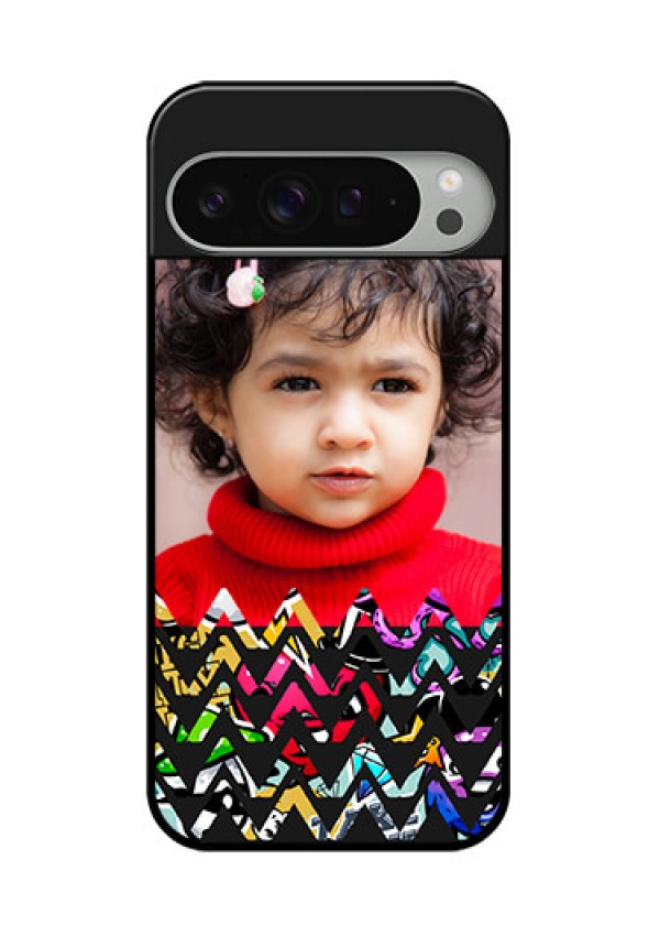 Google Pixel 9 Pro Xl Custom Glass Phone Case - Neon Abstract Design