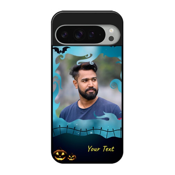 Google Pixel 9 Pro Xl Custom Glass Phone Case - Halloween Frame Design
