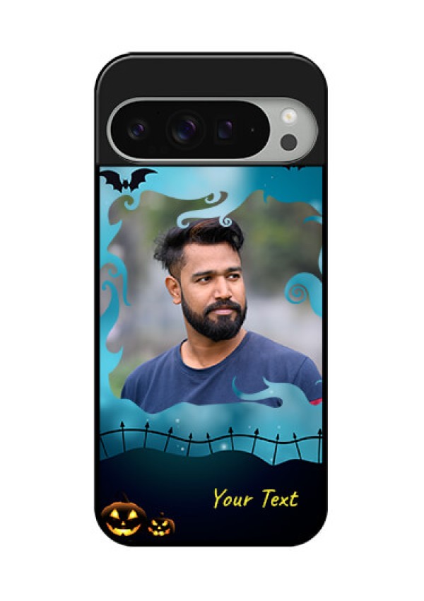 Google Pixel 9 Pro Xl Custom Glass Phone Case - Halloween Frame Design