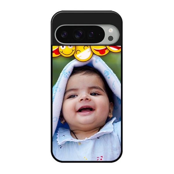 Google Pixel 9 Pro Xl Custom Glass Phone Case - With Smiley Emoji Design