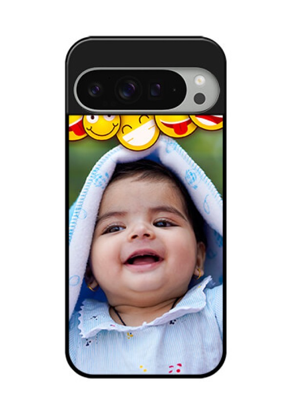 Google Pixel 9 Pro Xl Custom Glass Phone Case - With Smiley Emoji Design