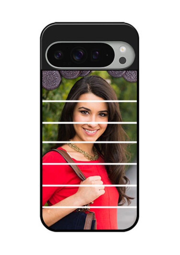 Google Pixel 9 Pro Xl Custom Glass Phone Case - With Oreo Biscuit Design