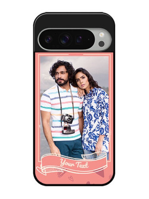 Custom Google Pixel 9 Pro Xl Custom Glass Phone Case - Love Doodle Art Design