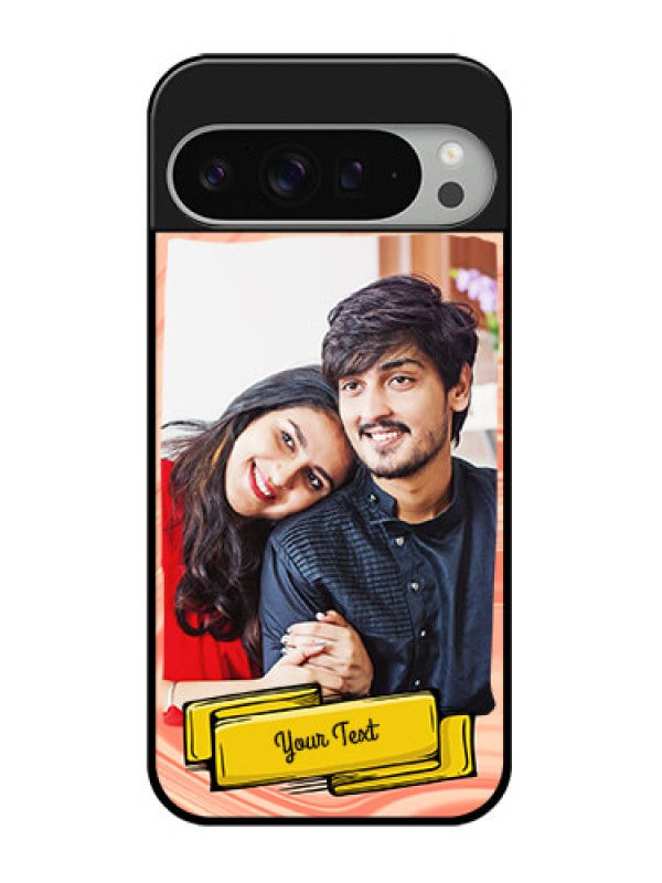 Custom Google Pixel 9 Pro Xl Custom Glass Phone Case - Marble Texture Design