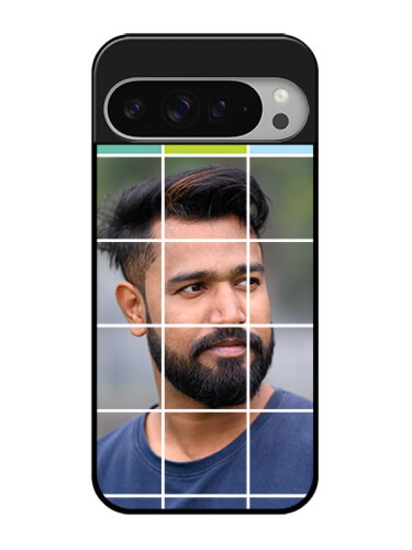 Custom Google Pixel 9 Pro Xl Custom Glass Phone Case - With White Box Pattern