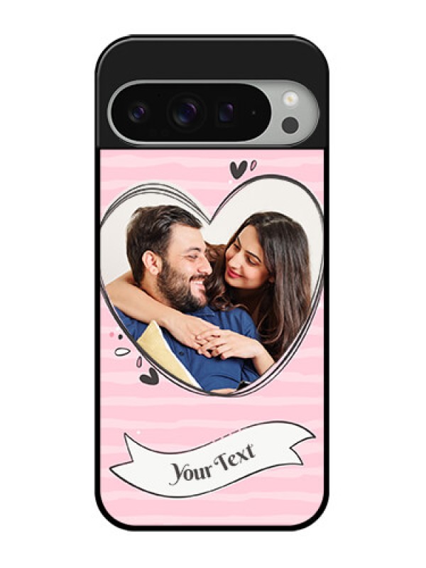 Custom Google Pixel 9 Pro Xl Custom Glass Phone Case - Vintage Heart Design