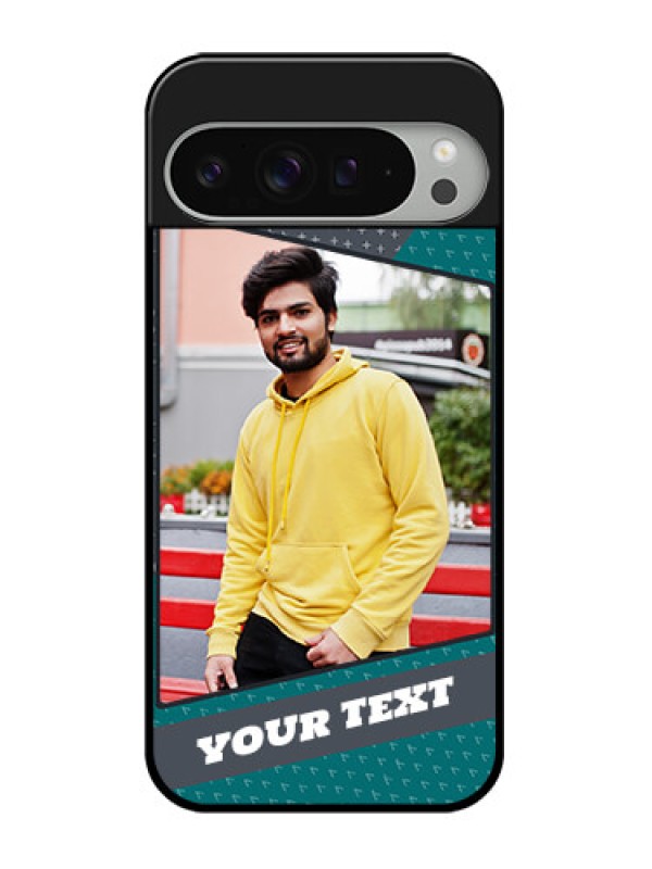 Custom Google Pixel 9 Pro Xl Custom Glass Phone Case - Background Pattern Design With Quote