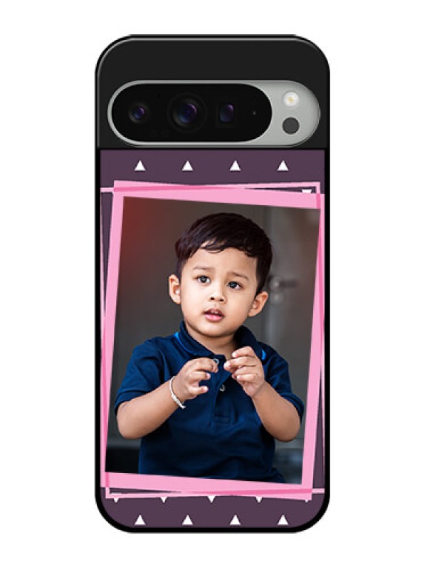 Custom Google Pixel 9 Pro Xl Custom Glass Phone Case - Triangle Pattern Dotted Design