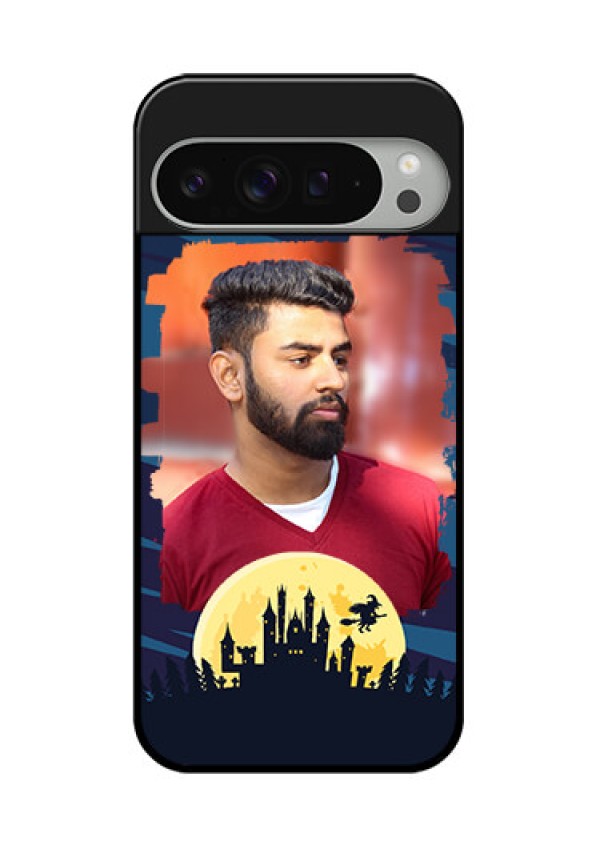 Google Pixel 9 Pro Xl Custom Glass Phone Case - Halloween Witch Design