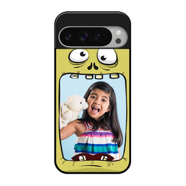 Google Pixel 9 Pro Xl Custom Glass Phone Case - Cartoon Monster Back Case Design