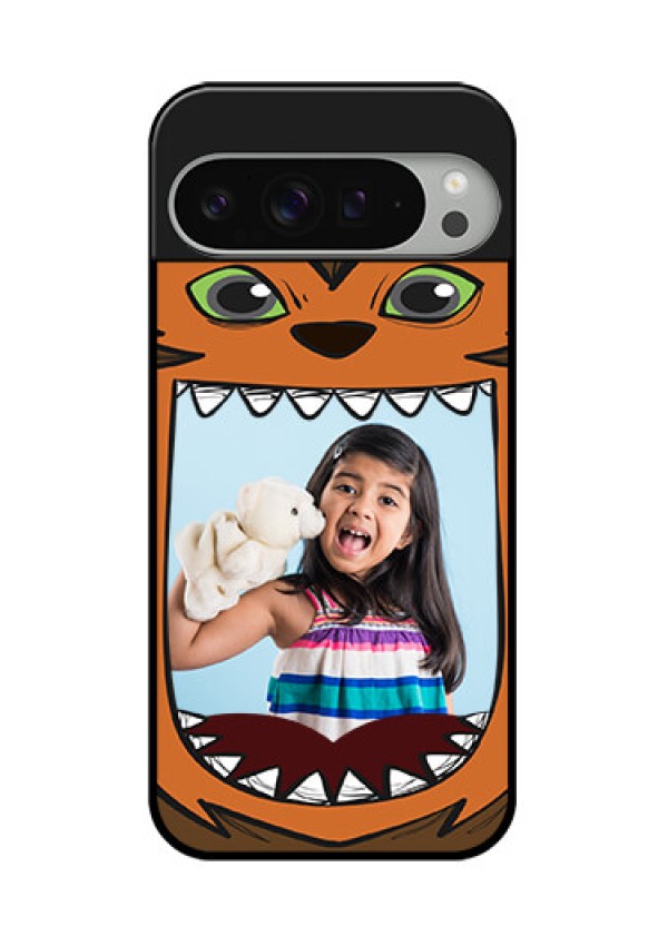 Google Pixel 9 Pro Xl Custom Glass Phone Case - Owl Monster Back Case Design