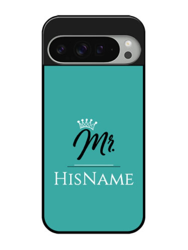 Custom Google Pixel 9 Pro Xl Custom Glass Phone Case - Mr With Name Design