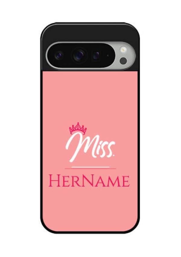 Google Pixel 9 Pro Xl Custom Glass Phone Case - Mrs With Name Design