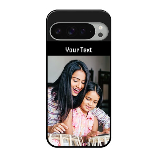 Google Pixel 9 Pro Xl Custom Glass Phone Case - Photo With Name Design